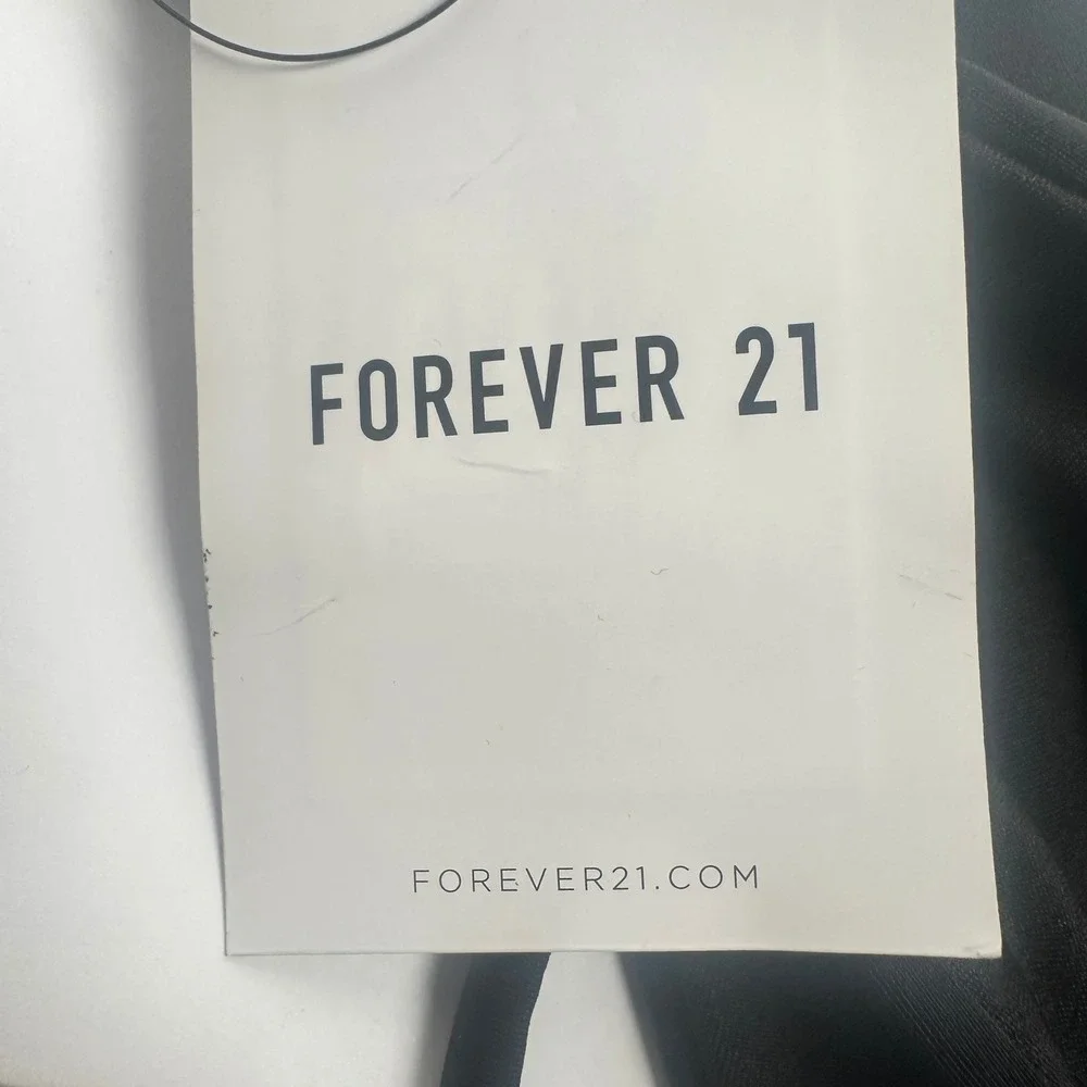 Forever 21 Bikini Bottom Women XL Black NEW Side Tie Swimwear 00457353